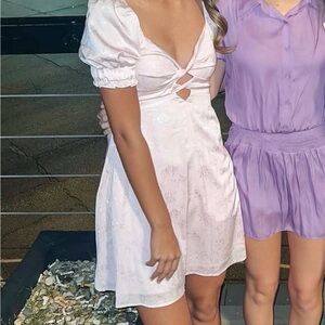 Gianni Bini Elegant White Puff Sleeve Dress